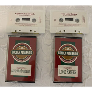 Golden Age Radio - Cassette Tapes Lot of 2 -Lights Out Everybody & Lone Ranger